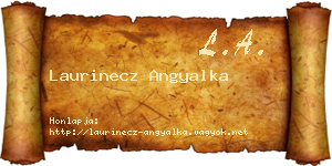 Laurinecz Angyalka névjegykártya